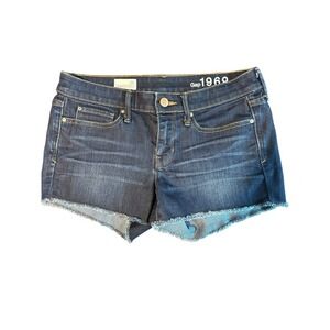 Gap Womens Maddie Shorts Size 25 Dark Blue Wash 1969 Summer Cut-Offs